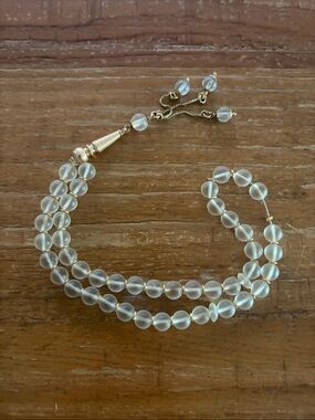 Tasbih featuring frosted translucent beads